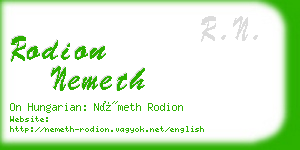 rodion nemeth business card